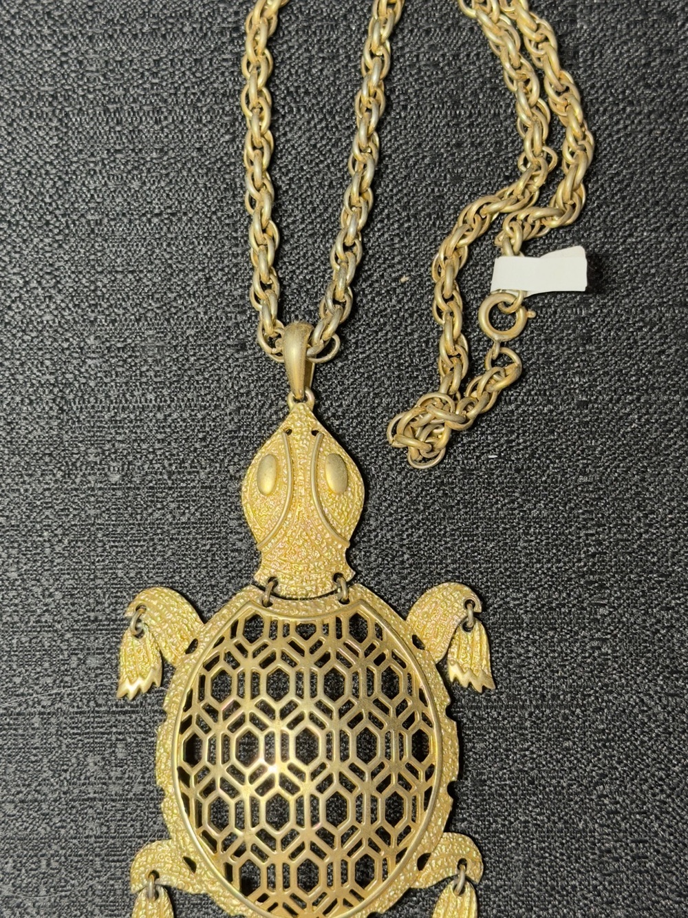 Gold Tone Turtle Pendant Necklace - Women Jewelry